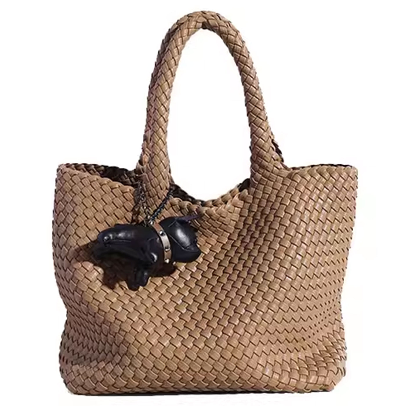 vegan handbag is more than just a pretty accessory; it's a statement of compassion. This is a brown color bag.