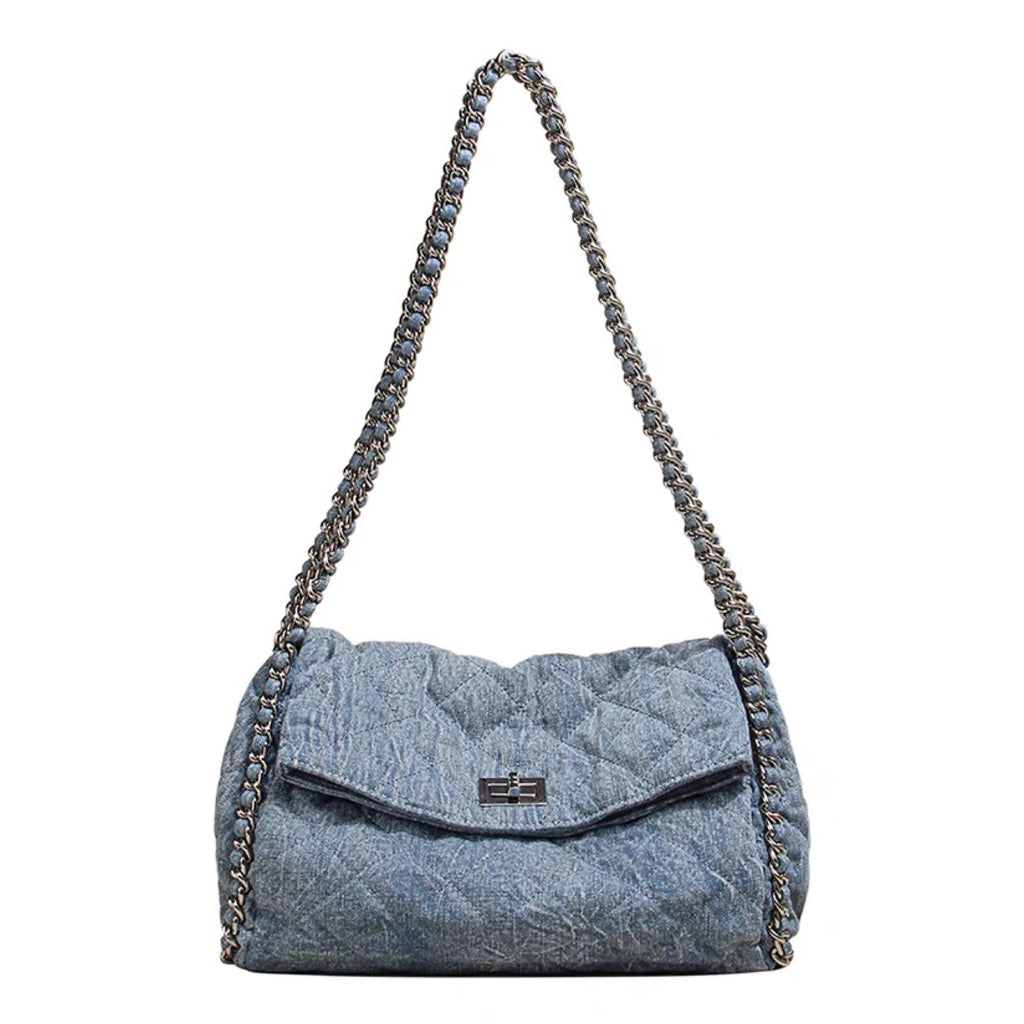 CHANEL 19 Small Flap Bag Blue Denim - Bellisa